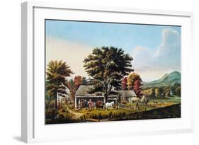 Autumn Scene, 1866-Currier & Ives-Framed Giclee Print