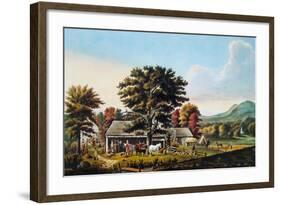 Autumn Scene, 1866-Currier & Ives-Framed Giclee Print