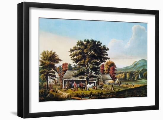 Autumn Scene, 1866-Currier & Ives-Framed Premium Giclee Print