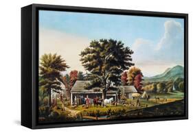 Autumn Scene, 1866-Currier & Ives-Framed Stretched Canvas