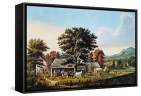 Autumn Scene, 1866-Currier & Ives-Framed Stretched Canvas