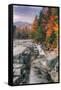 Autumn Scene at Rocky Gorge, White Mountains, New Hampshire-Vincent James-Framed Stretched Canvas
