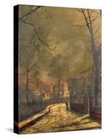 Autumn Scene, Leeds, 1874-John Atkinson Grimshaw-Stretched Canvas