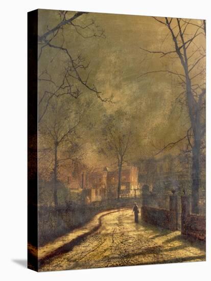 Autumn Scene, Leeds, 1874-John Atkinson Grimshaw-Stretched Canvas