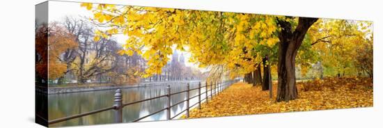 Autumn Scene Munich Germany-null-Stretched Canvas