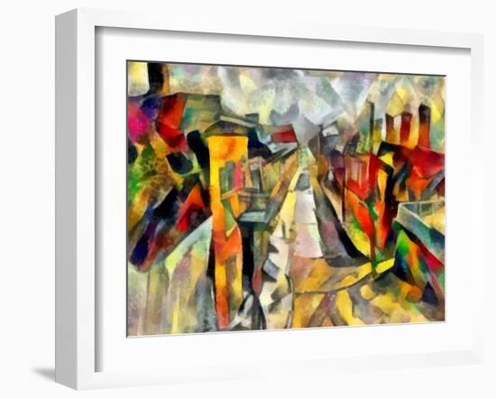 autumn street,2017-Alex Caminker-Framed Giclee Print