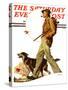 "Autumn Stroll" Saturday Evening Post Cover, November 16,1935-Norman Rockwell-Stretched Canvas