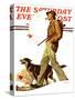 "Autumn Stroll" Saturday Evening Post Cover, November 16,1935-Norman Rockwell-Stretched Canvas