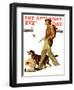 "Autumn Stroll" Saturday Evening Post Cover, November 16,1935-Norman Rockwell-Framed Giclee Print