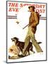 "Autumn Stroll" Saturday Evening Post Cover, November 16,1935-Norman Rockwell-Mounted Giclee Print