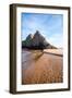 Autumn Sunlight at Three Cliffs Bay, Gower, South Wales, UK-Nigel John-Framed Photographic Print