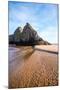 Autumn Sunlight at Three Cliffs Bay, Gower, South Wales, UK-Nigel John-Mounted Photographic Print