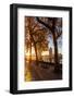 Autumn sunrise in grounds of the Tower of London, with Tower Bridge, London-Ed Hasler-Framed Photographic Print