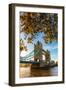 Autumn sunrise in grounds of the Tower of London, with Tower Bridge, London-Ed Hasler-Framed Photographic Print