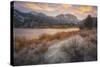 Autumn Sunset at June Lake Eastern Sierras California-Vincent James-Stretched Canvas