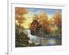 Autumn Sunset at the Old Mill-John Zaccheo-Framed Giclee Print