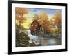 Autumn Sunset at the Old Mill-John Zaccheo-Framed Giclee Print