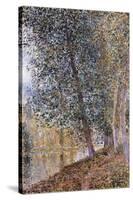 Autumn, the Banks of the Loing-Alfred Sisley-Stretched Canvas