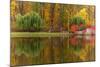 Autumn Tints of Nature,Park in Autumn Tints is Reflected in Silent Pond,Autumn,Autumn Winter,Fall P-Photosite-Mounted Photographic Print