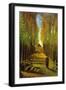 Autumn Tree Lined Lane Leading To a Farm House-Vincent van Gogh-Framed Premium Giclee Print