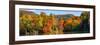 Autumn tree reflected in a pond, Sally's Pond, West Bolton, Quebec, Canada-null-Framed Photographic Print