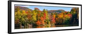 Autumn tree reflected in a pond, Sally's Pond, West Bolton, Quebec, Canada-null-Framed Premium Photographic Print