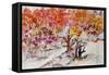 autumn tree tops-Neela Pushparaj-Framed Stretched Canvas