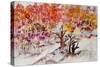 autumn tree tops-Neela Pushparaj-Stretched Canvas
