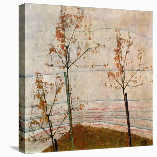 Autumn Trees, 1911-Egon Schiele-Stretched Canvas