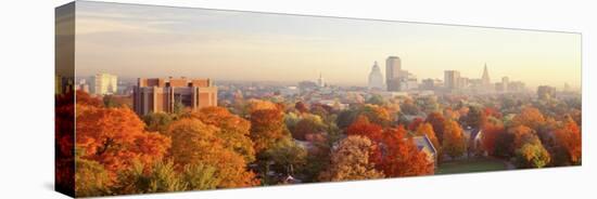 Autumn Trees in a City, Hartford, Connecticut, USA-null-Stretched Canvas