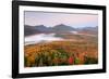 Autumn trees in a forest from Mount Van Hoevenberg, Adirondack Mountains State Park, New York St...-null-Framed Photographic Print