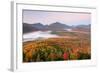 Autumn trees in a forest from Mount Van Hoevenberg, Adirondack Mountains State Park, New York St...-null-Framed Photographic Print