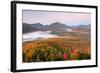 Autumn trees in a forest from Mount Van Hoevenberg, Adirondack Mountains State Park, New York St...-null-Framed Photographic Print
