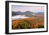 Autumn trees in a forest from Mount Van Hoevenberg, Adirondack Mountains State Park, New York St...-null-Framed Photographic Print