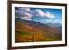 Autumn trees on mountain, Baxter Mountain, Adirondack Mountains State Park, New York State, USA-null-Framed Photographic Print