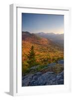 Autumn trees on mountain, Baxter Mountain, Adirondack Mountains State Park, New York State, USA-null-Framed Photographic Print