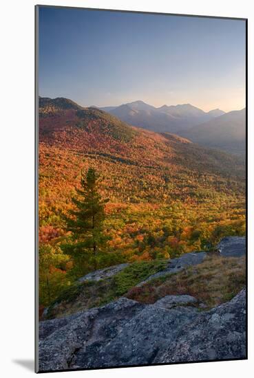 Autumn trees on mountain, Baxter Mountain, Adirondack Mountains State Park, New York State, USA-null-Mounted Photographic Print