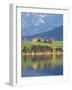 Autumn Trees Reflected in Forggensee in Bavaria-Alex Saberi-Framed Photographic Print