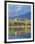 Autumn Trees Reflected in Forggensee in Bavaria-Alex Saberi-Framed Photographic Print