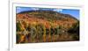 Autumn trees reflection in pond, Sugarloaf Pond, Potton, Quebec, Canada-null-Framed Photographic Print