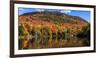 Autumn trees reflection in pond, Sugarloaf Pond, Potton, Quebec, Canada-null-Framed Photographic Print