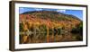 Autumn trees reflection in pond, Sugarloaf Pond, Potton, Quebec, Canada-null-Framed Photographic Print