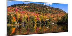 Autumn trees reflection in pond, Sugarloaf Pond, Potton, Quebec, Canada-null-Mounted Photographic Print