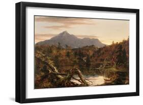 Autumn Twilight, View of Corway Peak, 1834-Thomas Cole-Framed Premium Giclee Print