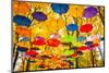 Autumn Umbrellas in the Sky-Oleksii Pyltsyn-Mounted Photographic Print