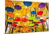 Autumn Umbrellas in the Sky-Oleksii Pyltsyn-Mounted Photographic Print