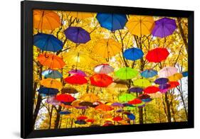 Autumn Umbrellas in the Sky-Oleksii Pyltsyn-Framed Photographic Print