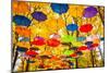 Autumn Umbrellas in the Sky-Oleksii Pyltsyn-Mounted Photographic Print