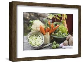 Autumn Vegetable Still Life with Brassicas, Potatoes and Carrots-Eising Studio - Food Photo and Video-Framed Photographic Print