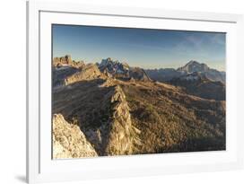 Autumn view from the top of mount Sass di Stria, 2477m, Cortina d'Ampezzo,Belluno district,Veneto,I-ClickAlps-Framed Photographic Print